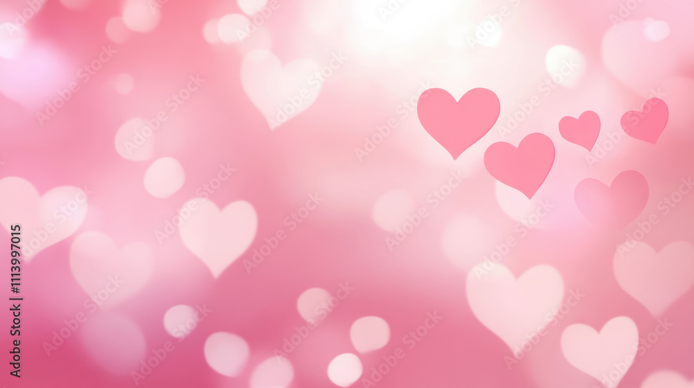Soft Pink Background with Floating Hearts, Romantic and Dreamy Valentine's Day Theme Soft Pink Background with Floating Hearts, Romantic and Dreamy Valentine's Day Theme