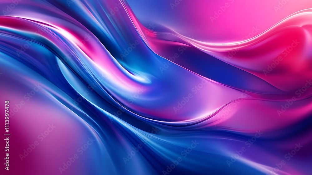 Fototapeta premium Smooth flowing wave pattern creating bold abstract visual harmony image