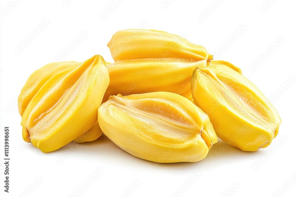 Immature jackfruit against a white backdrop Immature jackfruit against a white backdrop