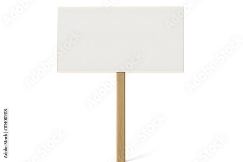 Vector Mock-Up of Blank Banner on Wood Stick