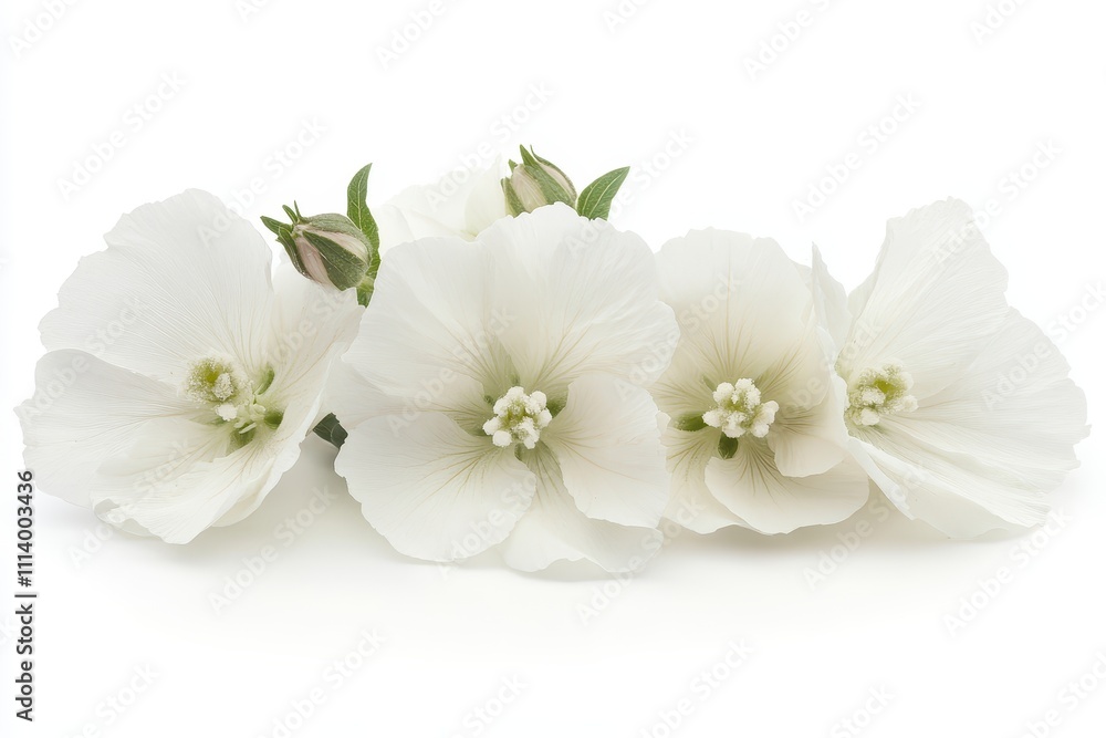 Obraz premium isolated greater musk mallow blooms