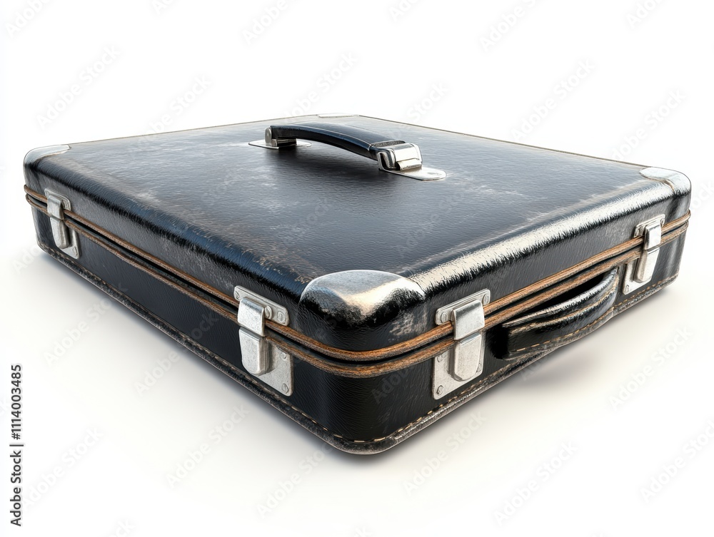 Minimalist Black Briefcase on White Background Closeup View Elegant Design Professional Setting Showcase of Simplicity Minimalist Black Briefcase on White Background Closeup View Elegant Design Professional Setting Showcase of Simplicity
