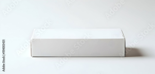 Wallpaper Mural A pristine rectangular tissue box, elegantly placed on a white backdrop, offering a simple, clean aesthetic for any space. Torontodigital.ca