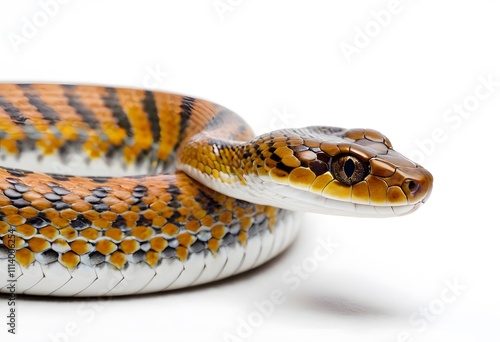 Collett’s Snake on white background, AI Generated photo