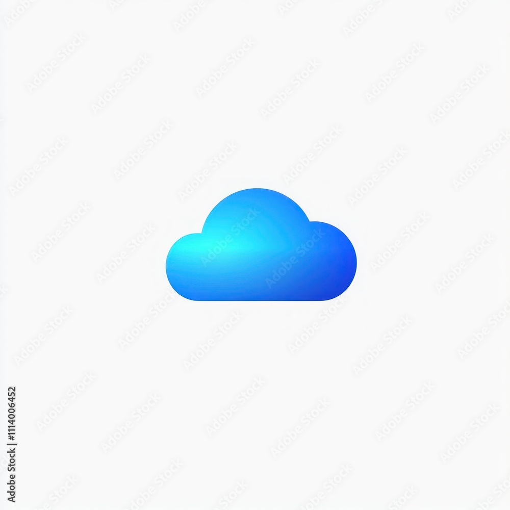 Simple blue cloud icon, digital design. Simple blue cloud icon, digital design.