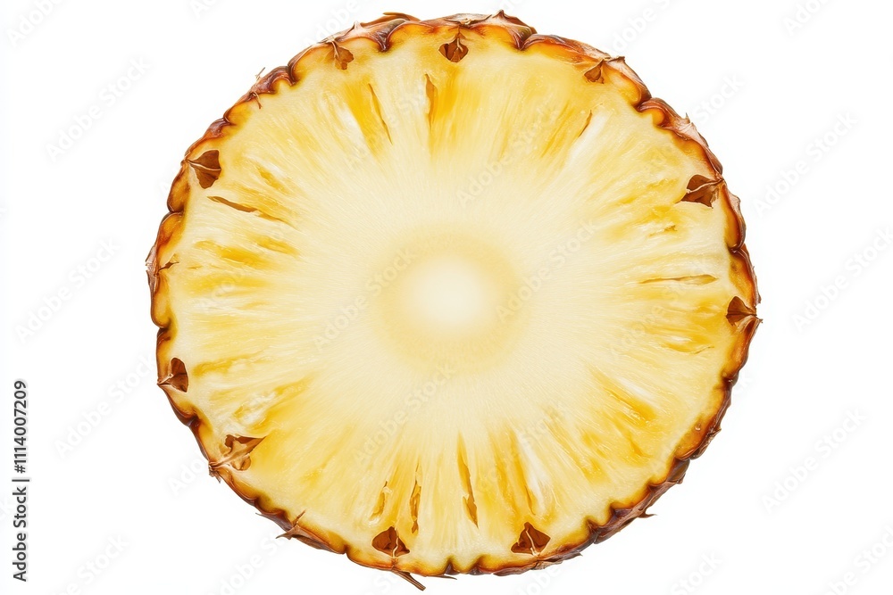 Isolated slice of pineapple on white background Isolated slice of pineapple on white background