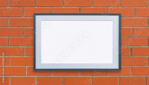 Wallpaper Mural Blank Poster Frame on Orange Wall Torontodigital.ca