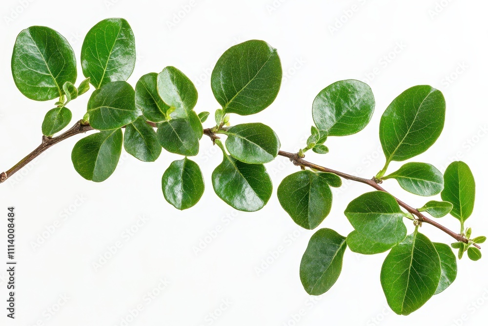 Obraz premium Isolated white background with bidara leaves