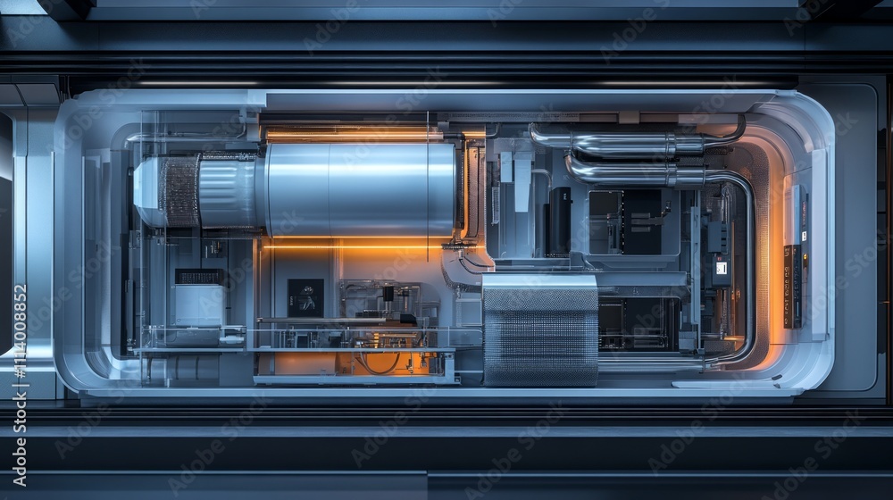 Fototapeta premium A futuristic machine design showcasing advanced technology and intricate components.