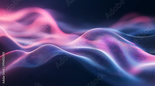 Vibrant wave pattern with abstract flowing design and smooth curves image