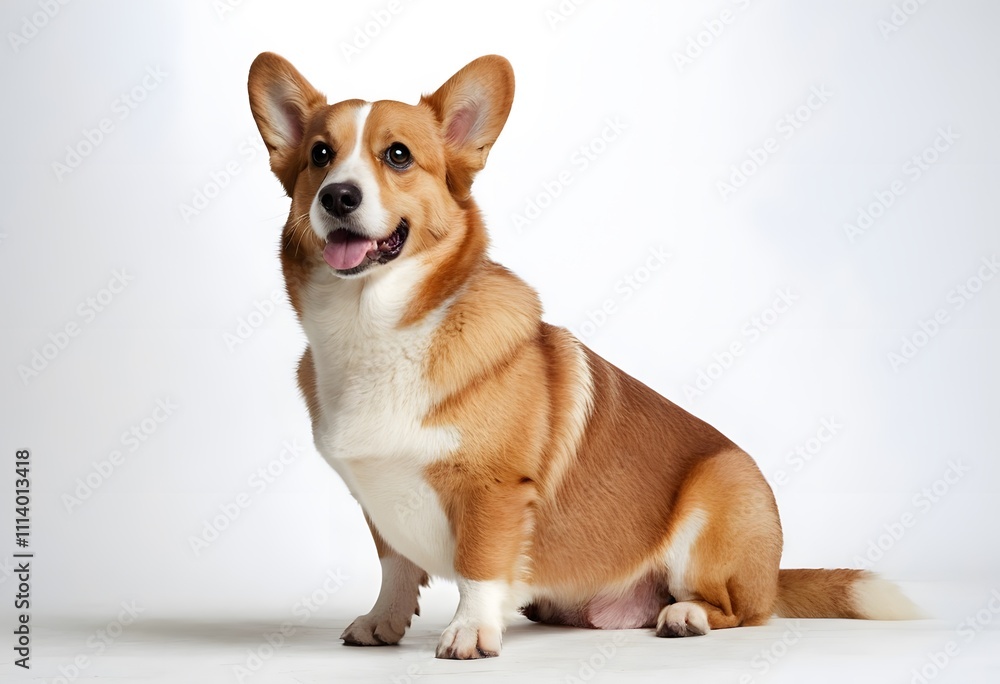 Corgidor dog on white background, Ai Generated Corgidor dog on white background, Ai Generated