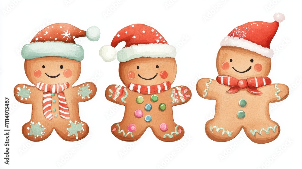 Set elements with Gingerbread cookies,Cute christmas gingerbread man and girl,New Year,menu,season greeting,xmas,sweet homemade biscuits in the form of different characters,holiday items. Set elements with Gingerbread cookies,Cute christmas gingerbread man and girl,New Year,menu,season greeting,xmas,sweet homemade biscuits in the form of different characters,holiday items.