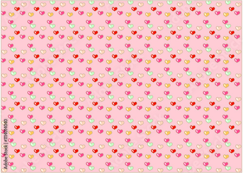 seamless pattern with hearts photo