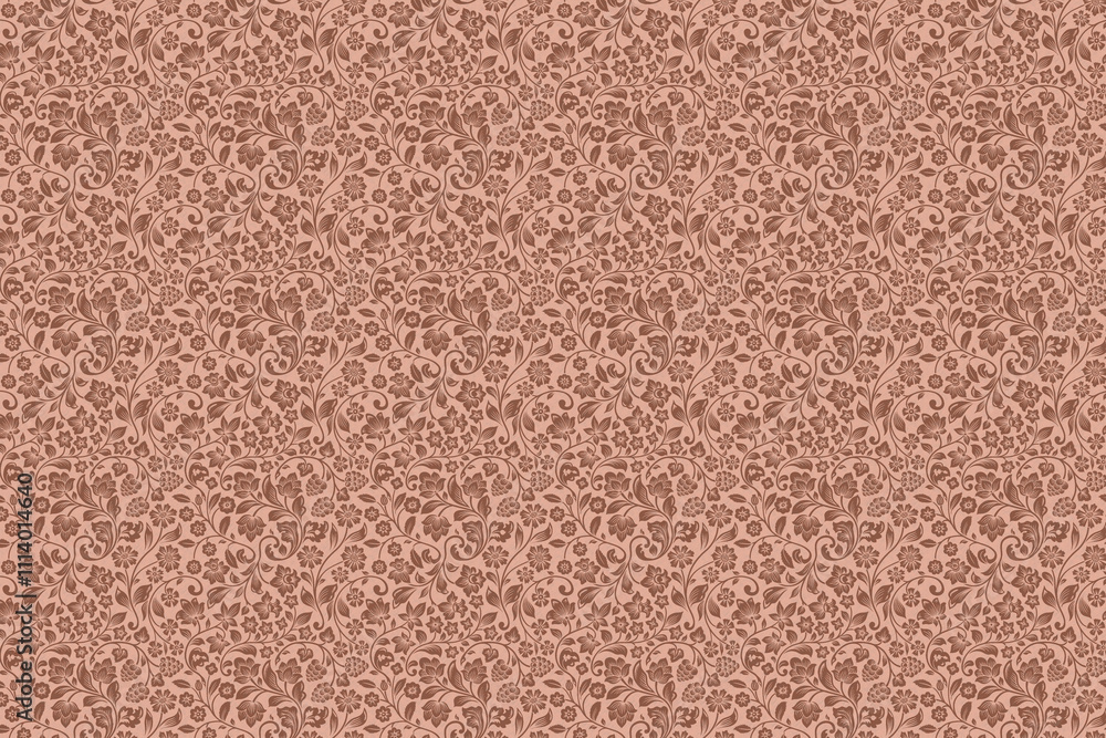 pattern of flowers on a brown background pattern of flowers on a brown background