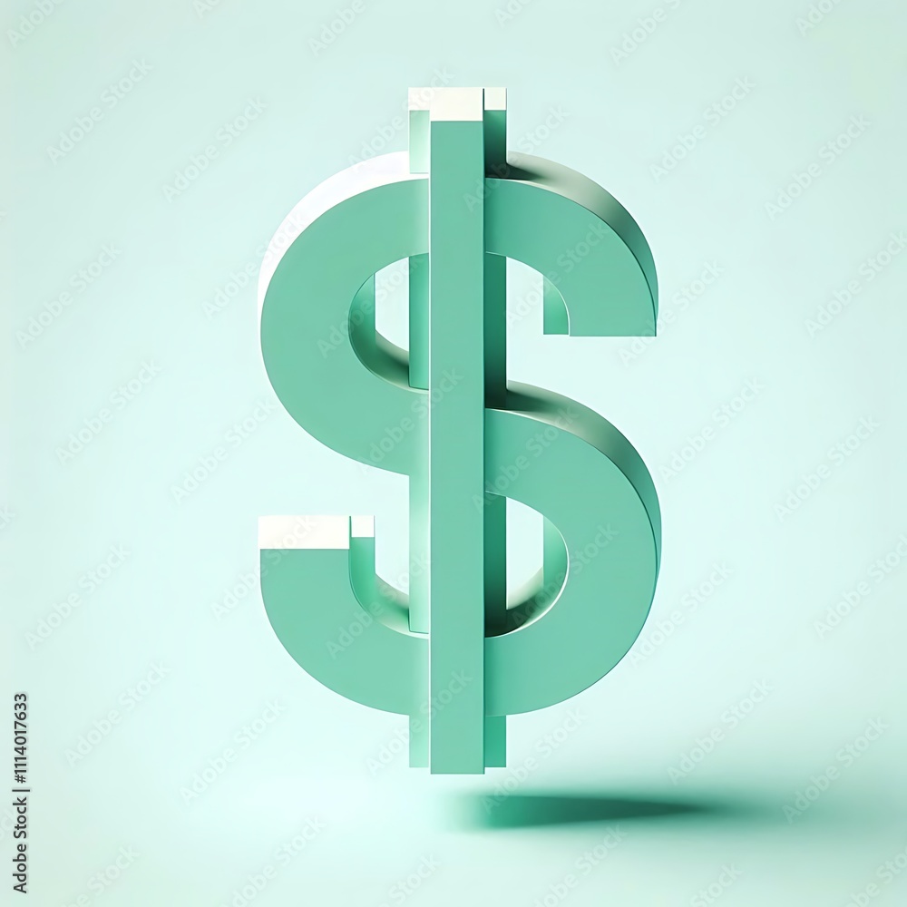 Green Minimalist Dollar Sign Icon Green Minimalist Dollar Sign Icon