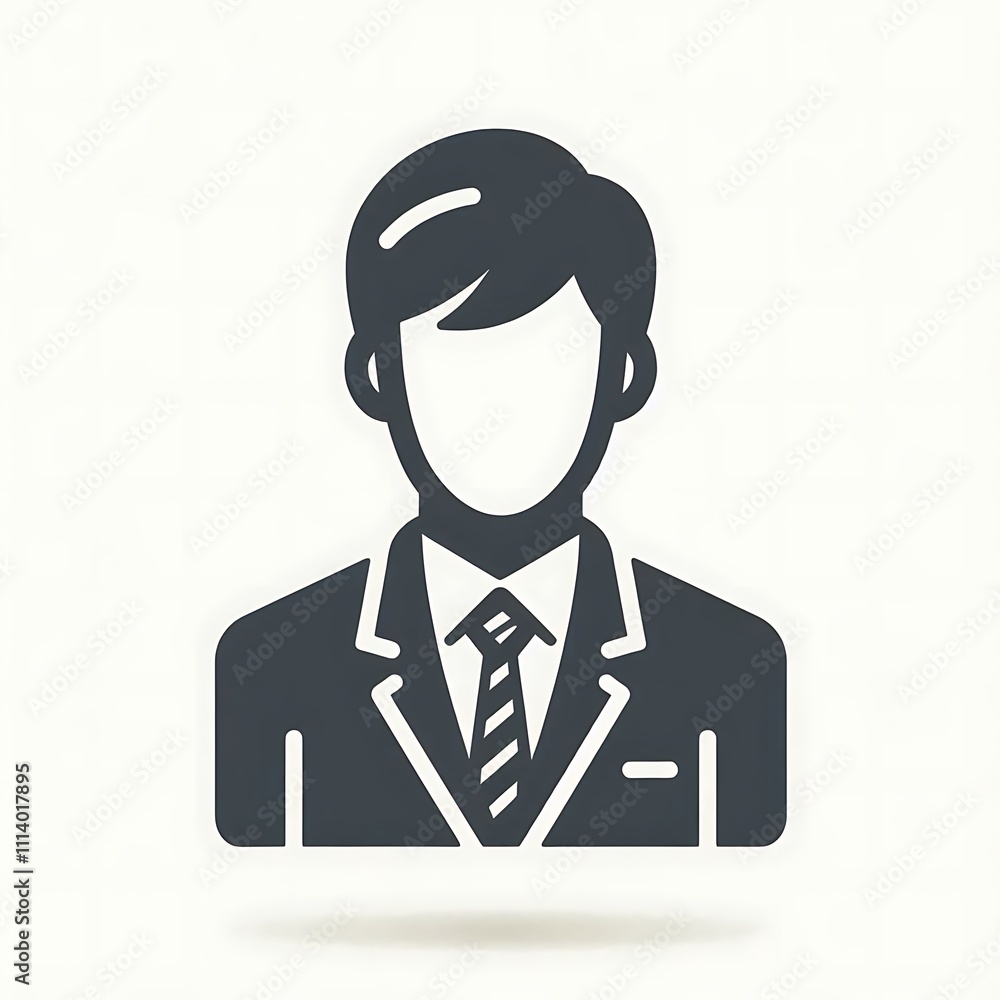 Professional Worker Icon in Neutral Gray Tones Professional Worker Icon in Neutral Gray Tones