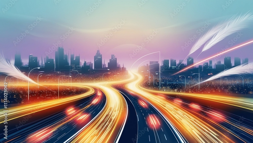 Obraz premium traffic in the city