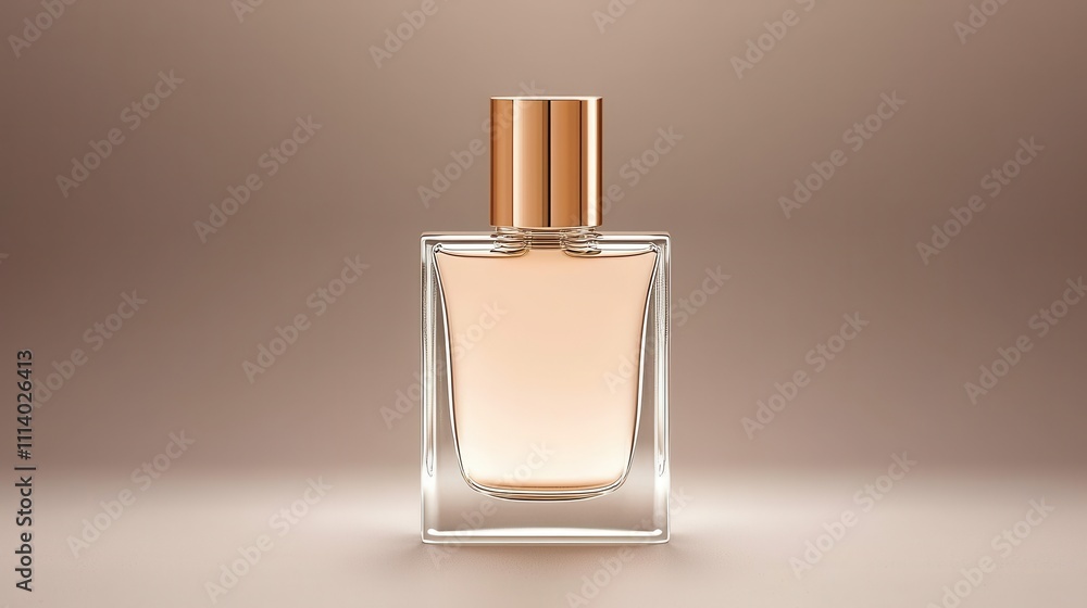 Elegant Glass Perfume Bottle with Gold Cap Against Warm Gradient Background, Stylish and Simple Design for Beauty and Fragrance Advertisements, Fashion and Lifestyle Imagery Elegant Glass Perfume Bottle with Gold Cap Against Warm Gradient Background, Stylish and Simple Design for Beauty and Fragrance Advertisements, Fashion and Lifestyle Imagery