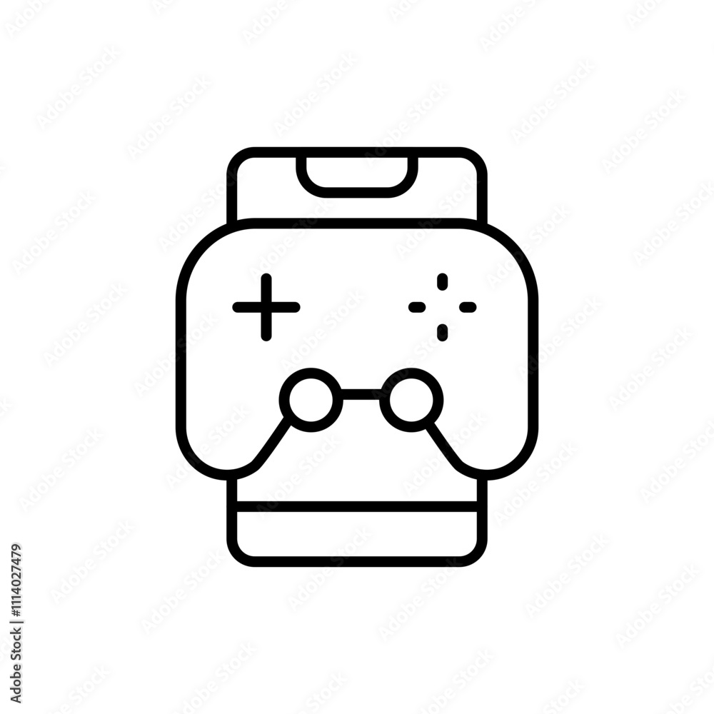 Mobile game outline icons, minimalist vector illustration ,simple transparent graphic element .Isolated on white background Mobile game outline icons, minimalist vector illustration ,simple transparent graphic element .Isolated on white background