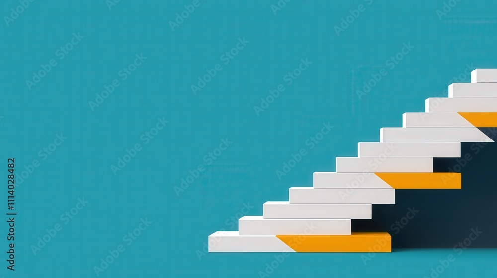 Obraz premium A staircase where the steps become increasingly steep, symbolizing unequal opportunities