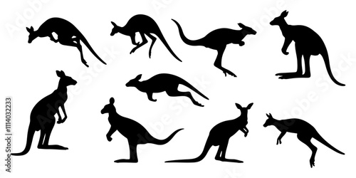 Kangaroo Silhouette Vector Illustration