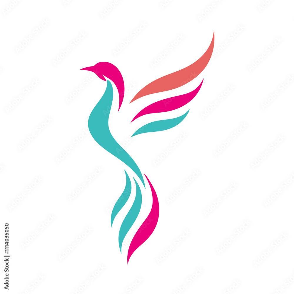 bird logo illustration on white background bird logo illustration on white background
