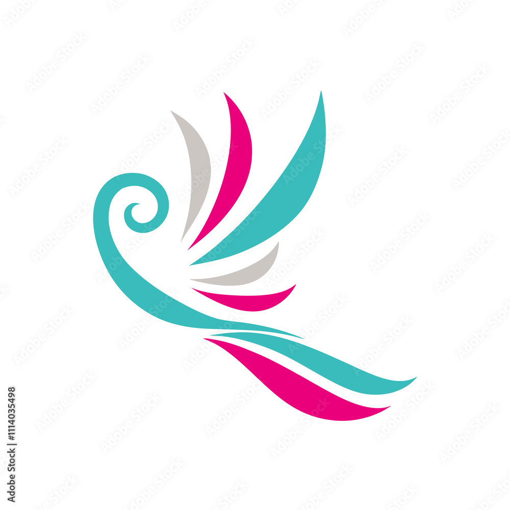 bird logo illustration on white background bird logo illustration on white background