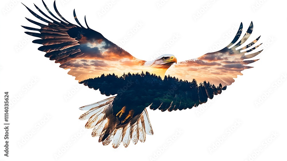 Eagle in the Sky Double Exposure Eagle in the Sky Double Exposure