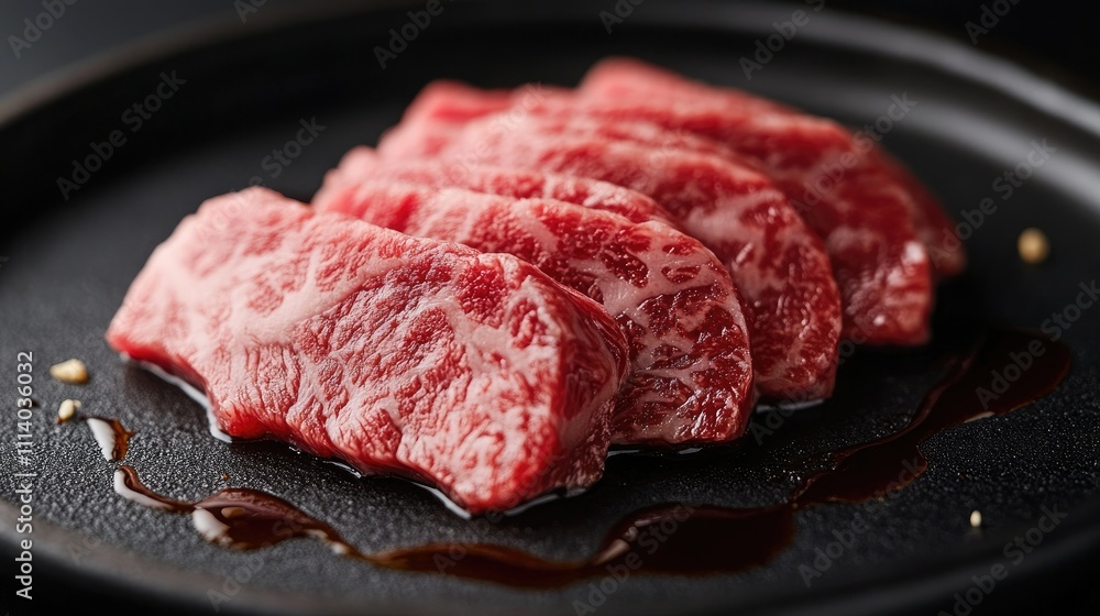 Close-Up Shot of Wagyu Sushi Highlights Close-Up Shot of Wagyu Sushi Highlights