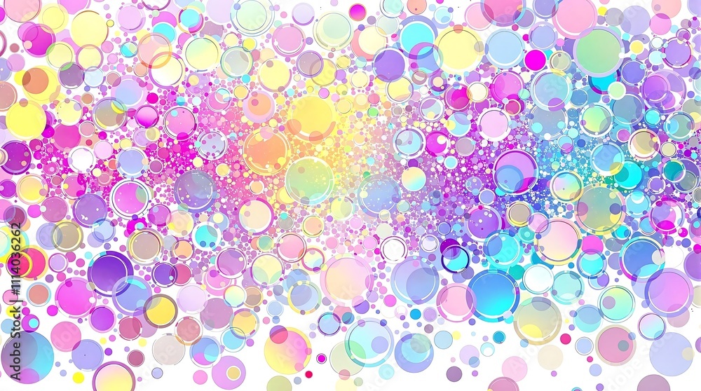 Abstract Bubbles In A Spectrum Of Rainbow Colors. Generator AI Abstract Bubbles In A Spectrum Of Rainbow Colors. Generator AI