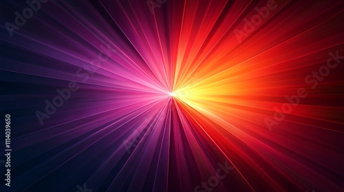 Colorful gradient radial burst creates vibrant visual energy in dynamic display