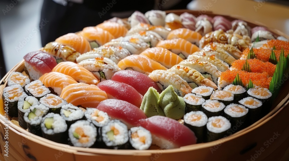 Fresh Sushi Platter Presented by a Chef Fresh Sushi Platter Presented by a Chef