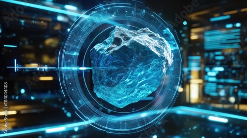 Digital Scan of a Rough Blue Rock Sample