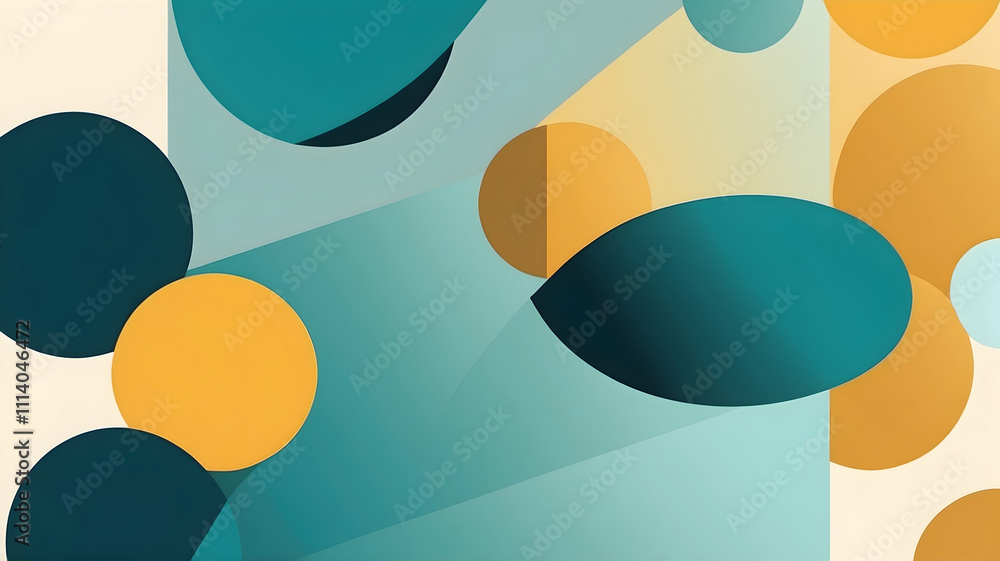 Minimalist Teal, Mustard Yellow Geometric Background with Soft Gradients and Modern Aesthetic Minimalist Teal, Mustard Yellow Geometric Background with Soft Gradients and Modern Aesthetic