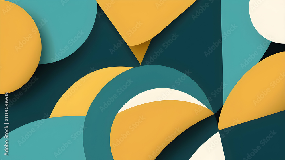 Minimalist Teal, Mustard Yellow Geometric Background with Soft Gradients and Modern Aesthetic Minimalist Teal, Mustard Yellow Geometric Background with Soft Gradients and Modern Aesthetic