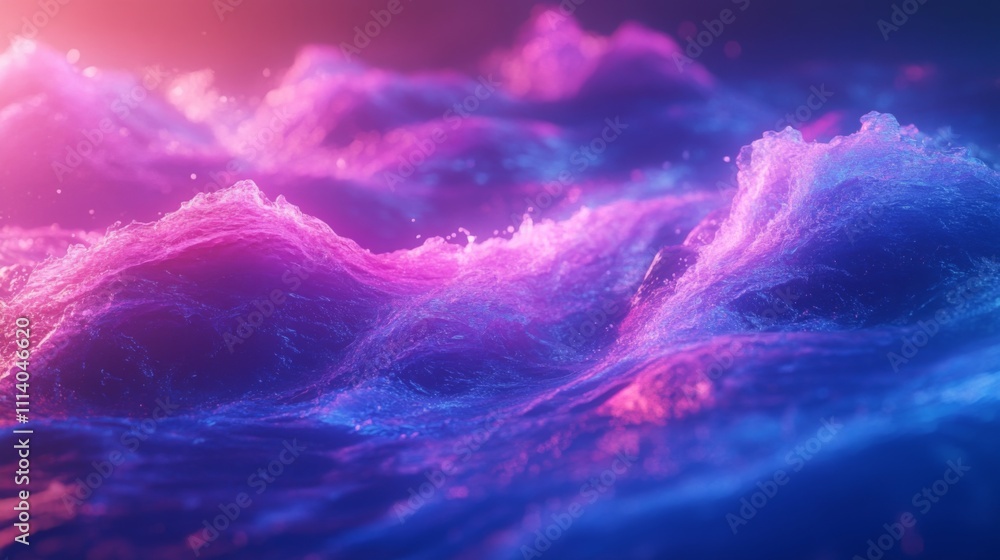 Abstract Close-Up of Purple and Blue Water Waves Abstract Close-Up of Purple and Blue Water Waves