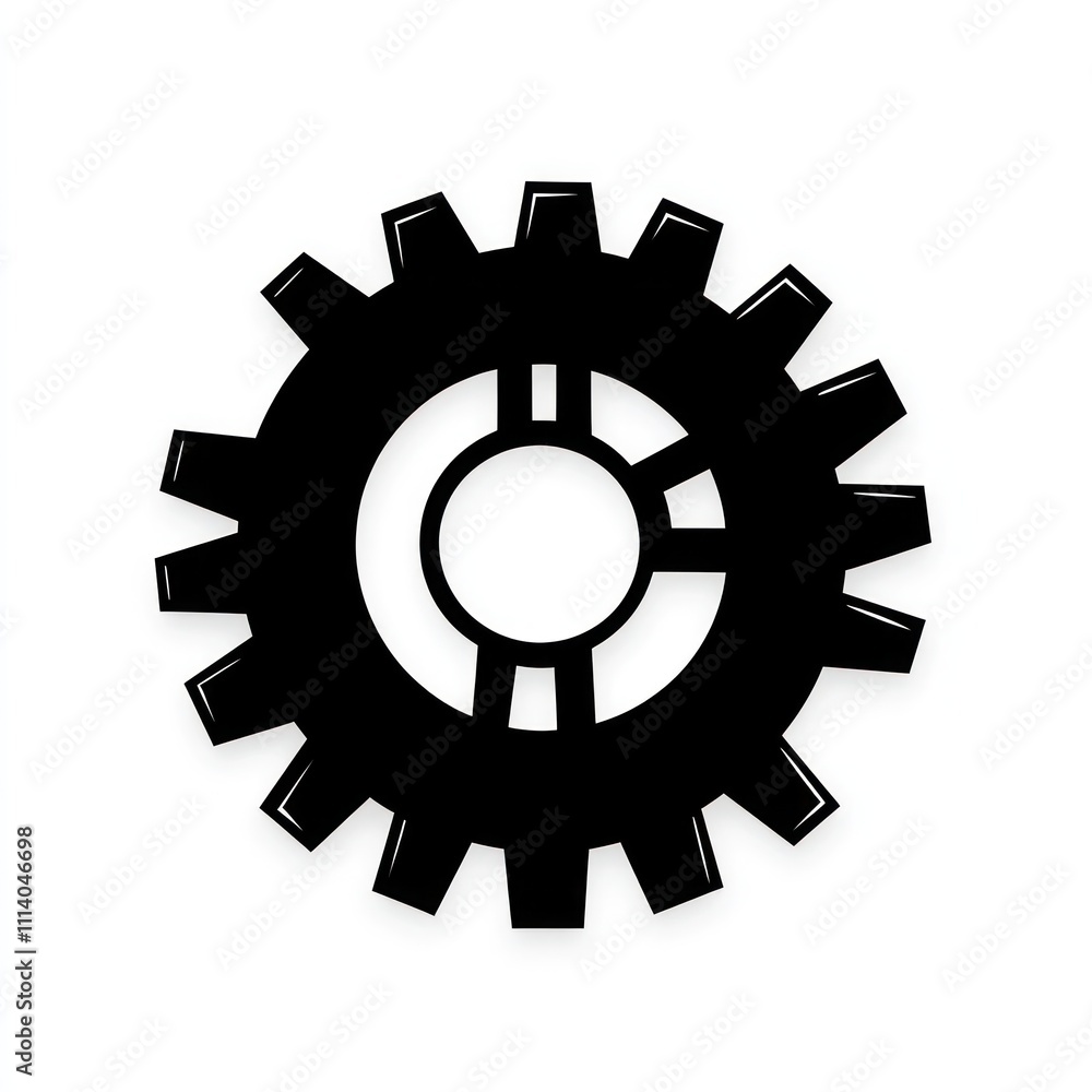 Black gear cogwheel illustration. Black gear cogwheel illustration.