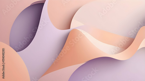 Minimalist Lavender, Soft Peach Geometric Background with Soft Gradients and Modern Aesthetic