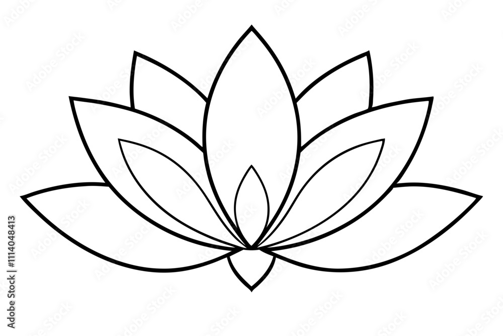 Minimalist Nature Bloom Line Art Vector Minimalist Nature Bloom Line Art Vector