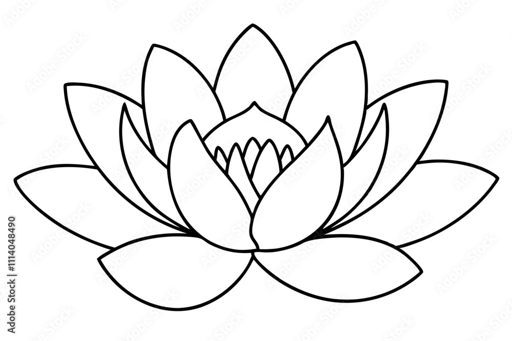 Minimalist Nature Bloom Line Art Vector Minimalist Nature Bloom Line Art Vector