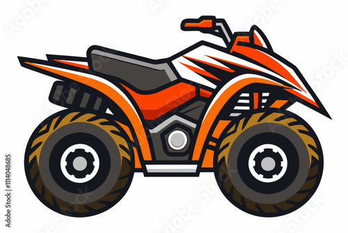 orange atv graphic design clip art preview
