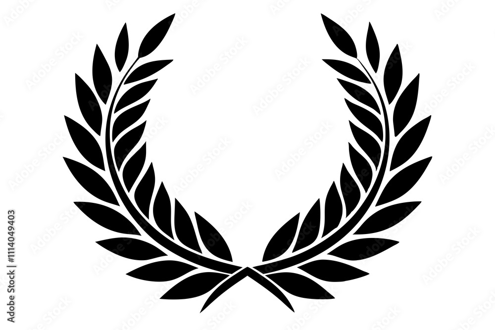 Laurel Wreath Feather Leaf Circle Decoration Laurel Wreath Feather Leaf Circle Decoration