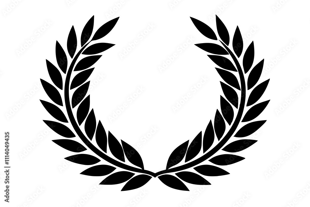 Laurel Wreath Feather Leaf Circle Decoration Laurel Wreath Feather Leaf Circle Decoration