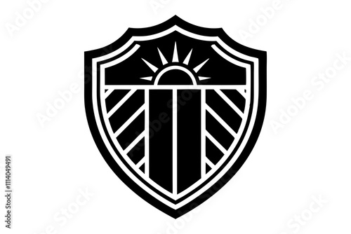 Protect guard shield plain line concept