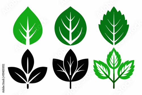 Green leaf icons set. Fill Leaves icon isolated background. Collection of green leaf,Green leaf ecology nature element vector logo, Leaf Icon, green leaf vector.