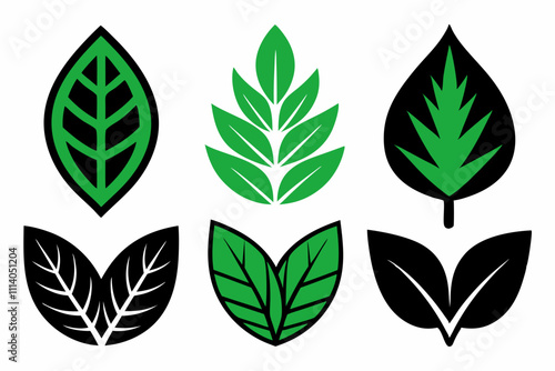 Green leaf icons set. Fill Leaves icon isolated background. Collection of green leaf,Green leaf ecology nature element vector logo, Leaf Icon, green leaf vector.