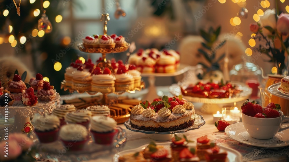 Celebration of International Dessert Day with an array of delectable treats and festive decorations Celebration of International Dessert Day with an array of delectable treats and festive decorations