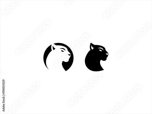 Elegant Panther Logo,Black Panther Emblem,Stealth Panther Logo,Luxury Panther Icon,Modern Panther Symbol,Strong and Elegant Vector Design. 