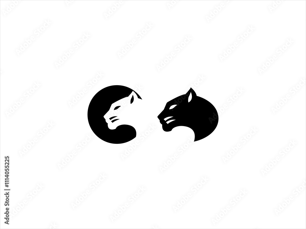 Abstract Panther Head Symbol,Agile Panther Mascot Design,Luxury Panther Crest Logo,Black Panther Silhouette Icon,Stealth Panther Logo Design,