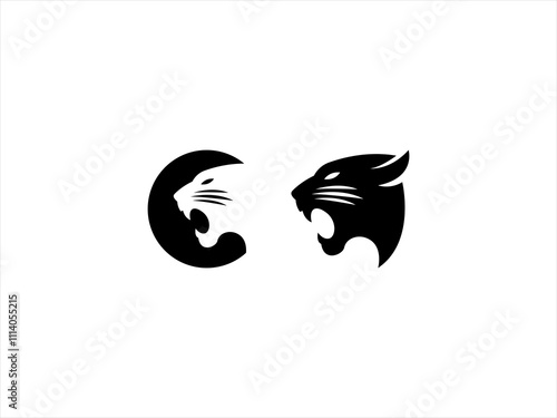 Elegant Panther Logo,Black Panther Emblem,Stealth Panther Logo,Luxury Panther Icon,Modern Panther Symbol,Strong and Elegant Vector Design. 